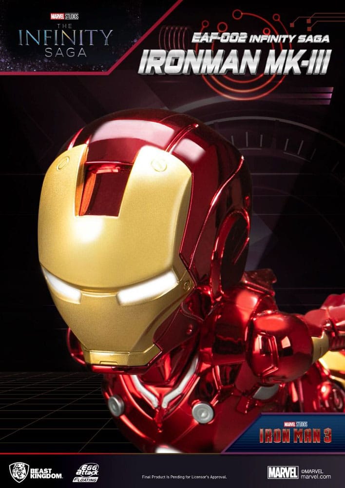 Iron Man 3 Egg Attack Floating Model Iron Man Mark III 16 cm