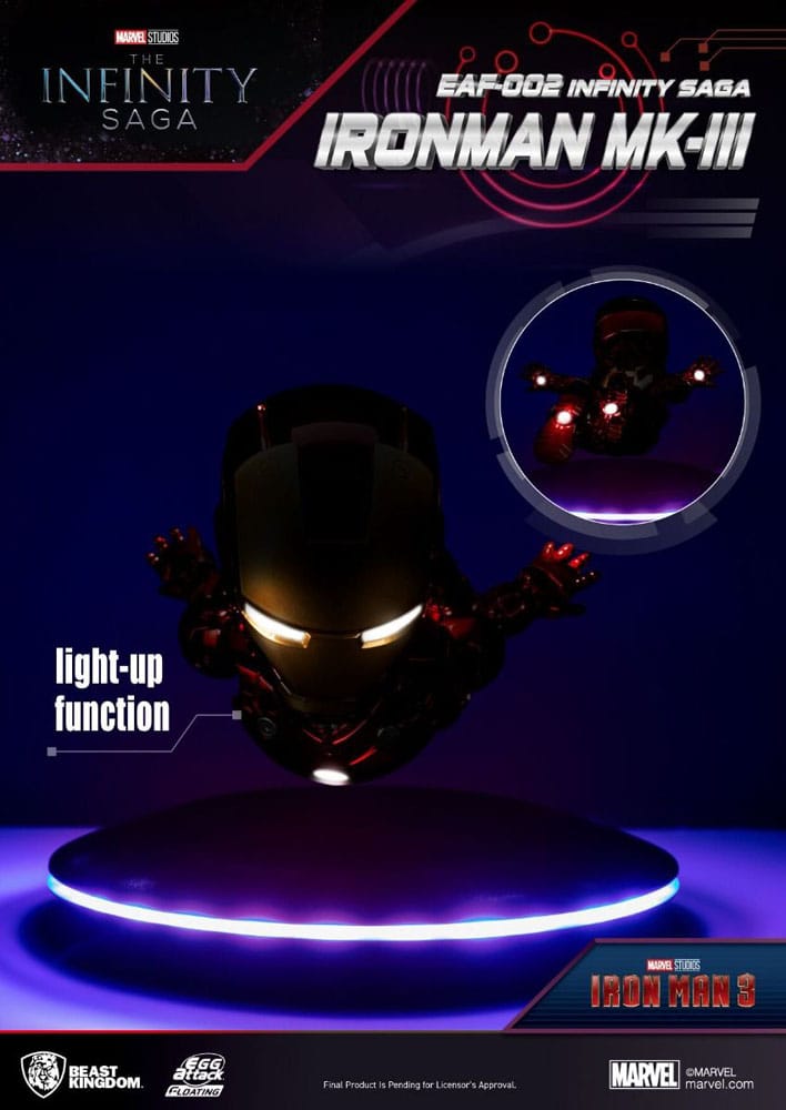 Iron Man 3 Egg Attack Floating Model Iron Man Mark III 16 cm