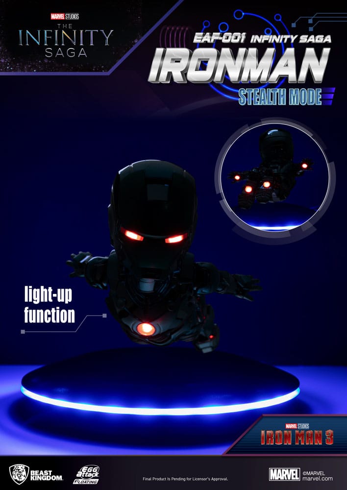 Marvel Egg Attack Floating Figure The Infinity Saga Ironman Stealth Mode 16 cm