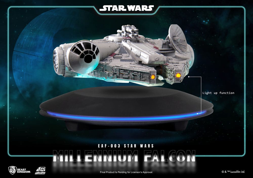 Star Wars Egg Attack Floating Model with Light Up Function Millennium Falcon 13 cm