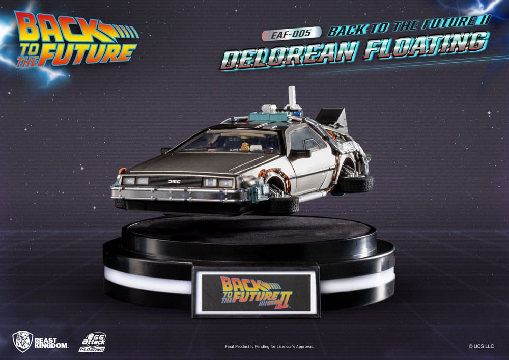 Back to the Future Egg Attack Floating Statue Back to the Future II DeLorean Standard Version 20 cm