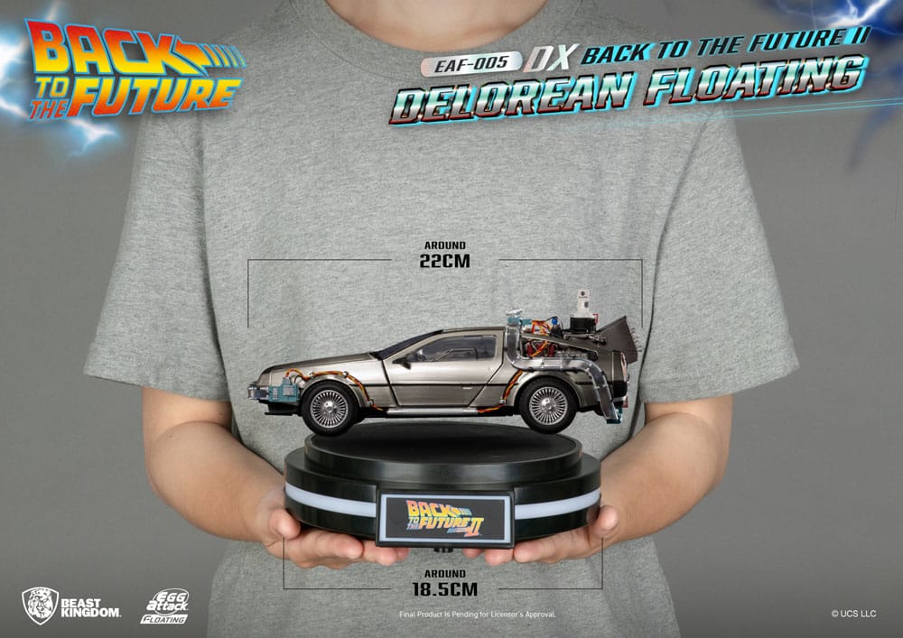 Back to the Future Egg Attack Floating Statue Back to the Future II DeLorean Deluxe Version heo EU Exclusive 20 cm