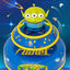 Toy Story Egg Attack Floating Model Alien UFO 6 cm