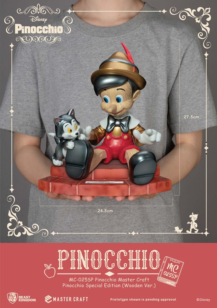 Disney Master Craft Statue Pinocchio Wooden Ver. Special Edition 27 cm