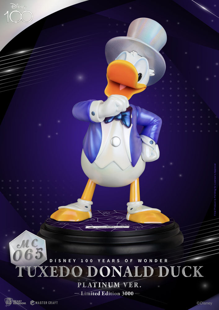 Disney 100th Master Craft Statue Tuxedo Donald Duck (Platinum Ver.)