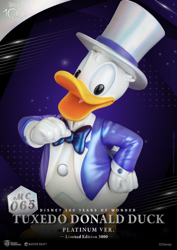 Disney 100th Master Craft Statue Tuxedo Donald Duck (Platinum Ver.)