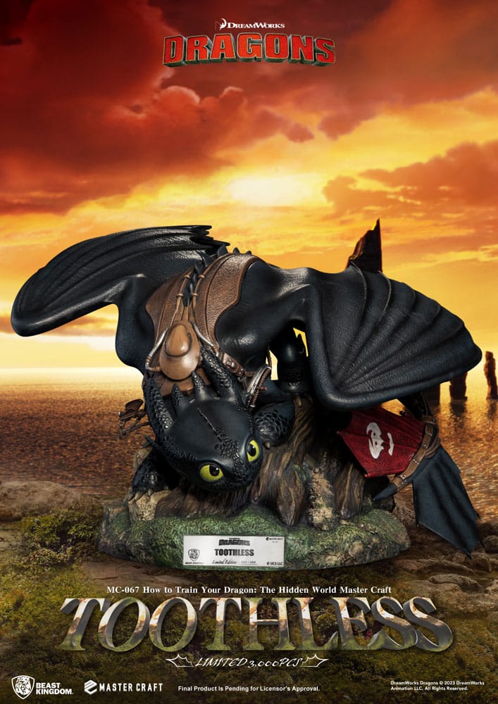 How To Train Your Dragon Master Craft Statue Toothless 24 cm