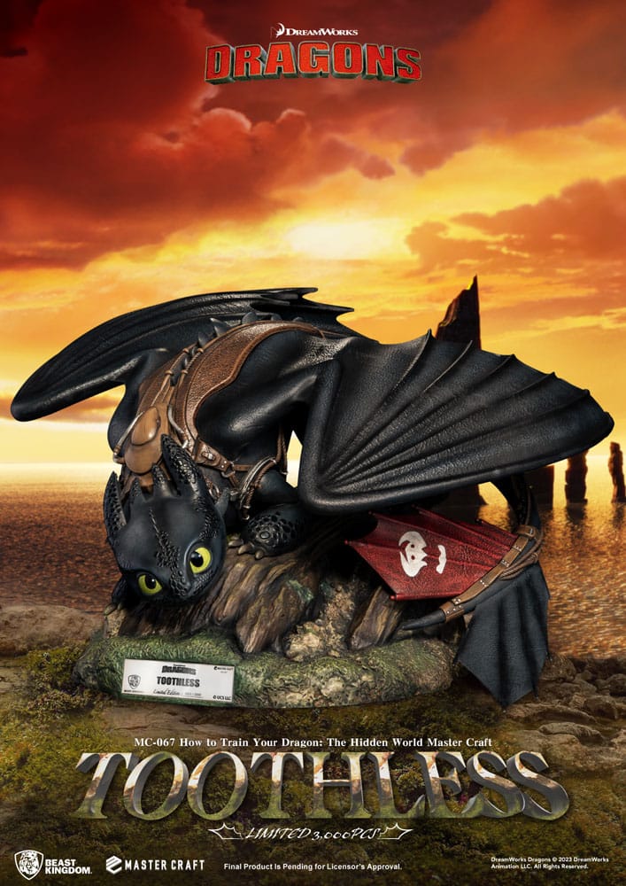 How To Train Your Dragon Master Craft Statue Toothless 24 cm