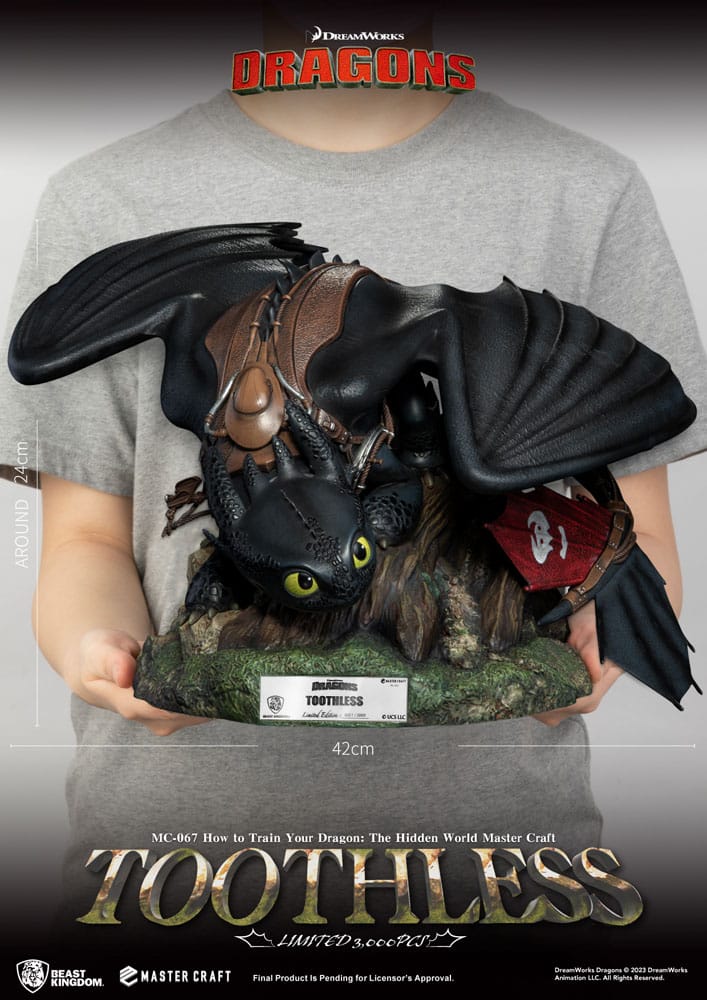 How To Train Your Dragon Master Craft Statue Toothless 24 cm