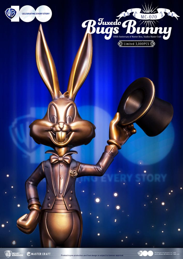 Looney Tunes 100th anniversary of Warner Bros. Studios Master Craft Statue Bugs Bunny 46 cm