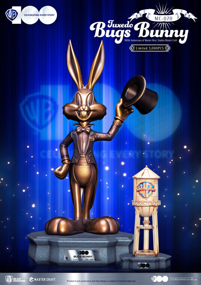 Looney Tunes 100th anniversary of Warner Bros. Studios Master Craft Statue Bugs Bunny 46 cm