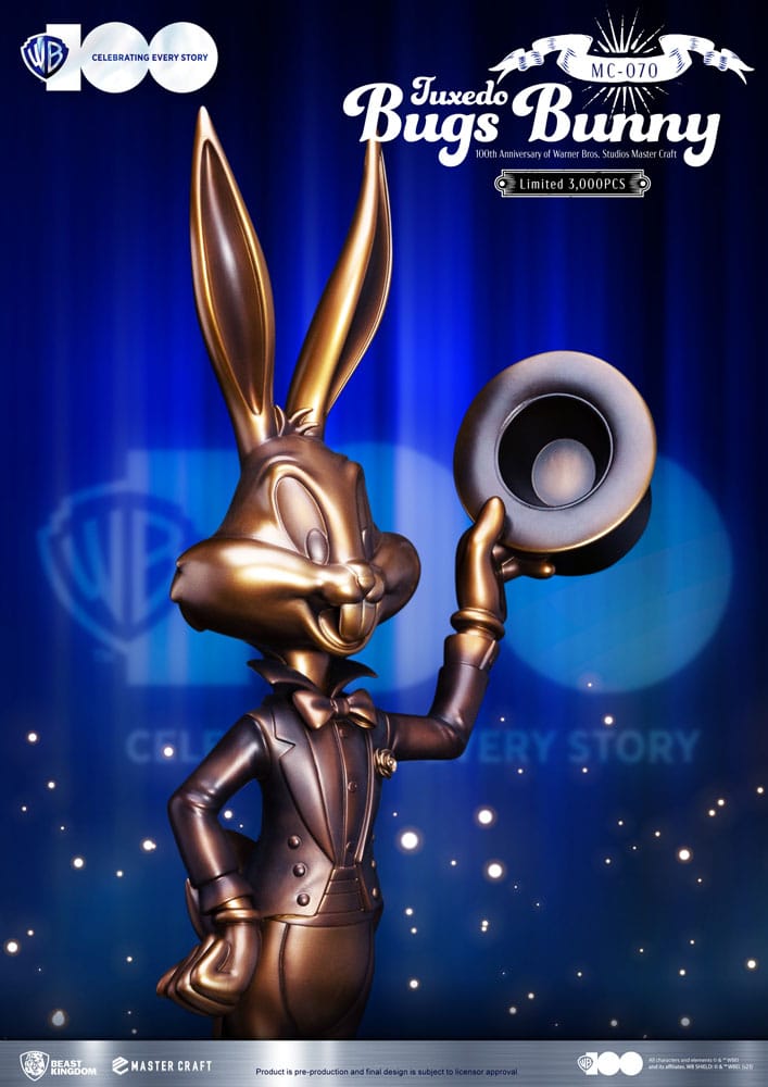 Looney Tunes 100th anniversary of Warner Bros. Studios Master Craft Statue Bugs Bunny 46 cm