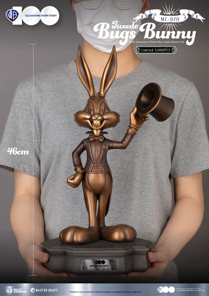 Looney Tunes 100th anniversary of Warner Bros. Studios Master Craft Statue Bugs Bunny 46 cm