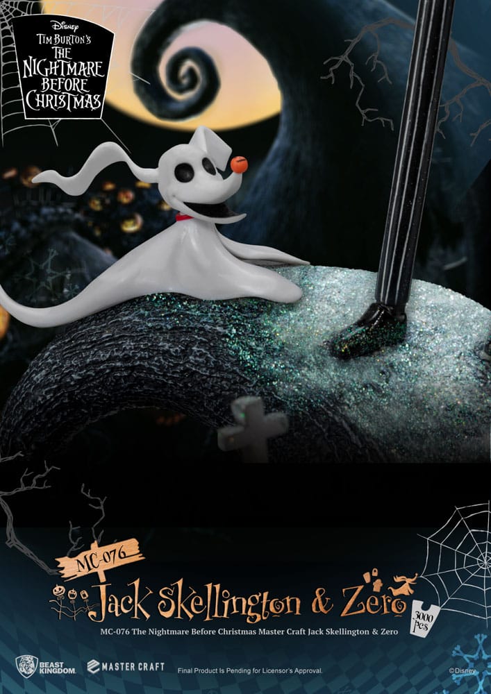 Nightmare before Christmas Master Craft Statue Jack Skellington & Zero 39 cm