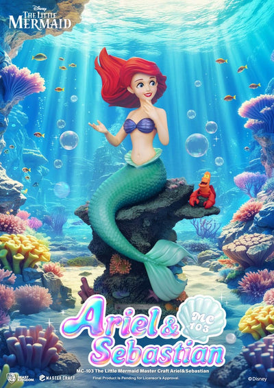 The Little Mermaid Master Craft Statue Ariel &amp; Sebastian 42 cm