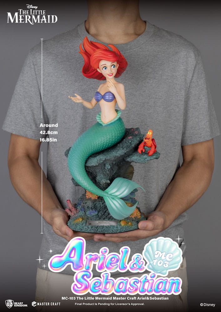 The Little Mermaid Master Craft Statue Ariel & Sebastian 42 cm
