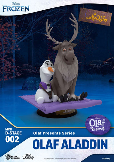 Frozen Mini Diorama Stage PVC Statue Olaf Presents Olaf Aladdin 12 cm