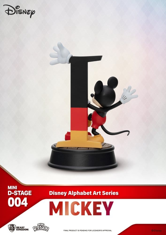 Disney Mini Diorama Stage Statues 6-pack 100 Years of Wonder-Disney Alphabet Art 10 cm - Damaged packaging
