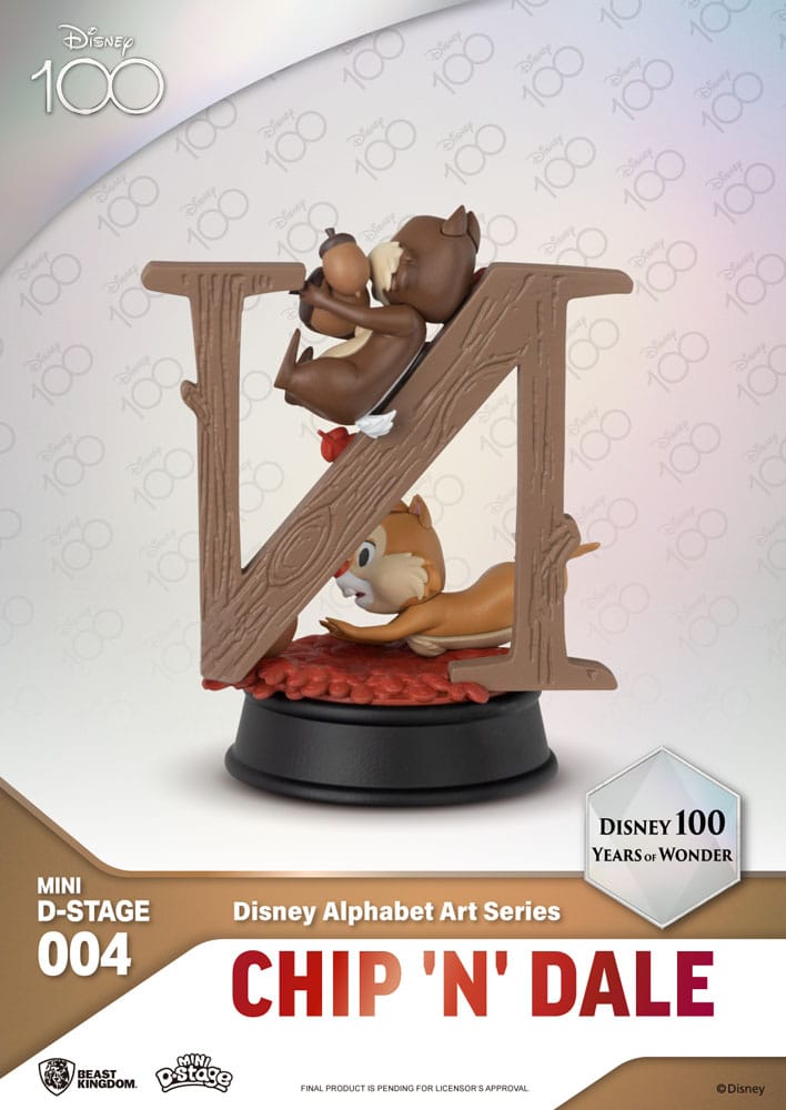 Disney Mini Diorama Stage Statues 6-pack 100 Years of Wonder-Disney Alphabet Art 10 cm - Damaged packaging