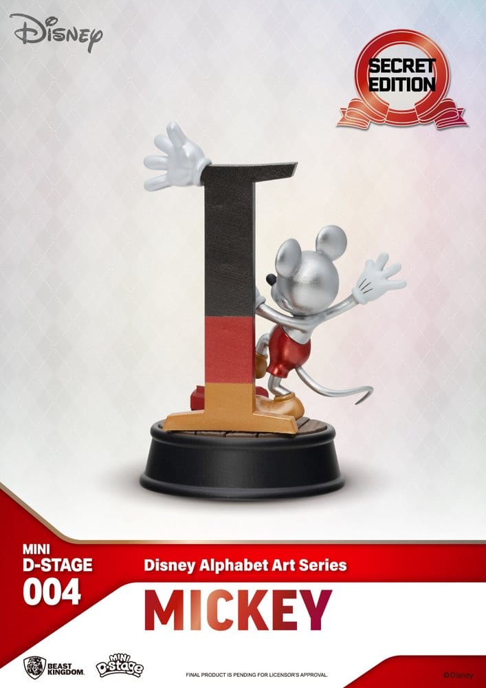 Disney Mini Diorama Stage Statues 6-pack 100 Years of Wonder-Disney Alphabet Art 10 cm - Damaged packaging