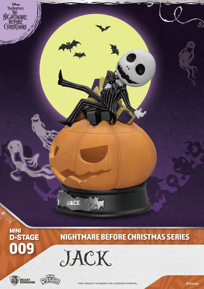 The Nightmare Before Christmas Mini Diorama Stage PVC Figure Jack 10 cm