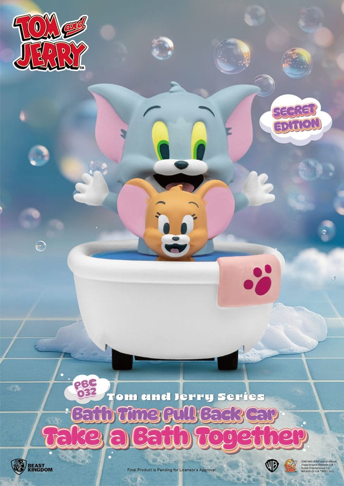 Tom & Jerry Pull Back Cars Bath Time Blind Box 6-Pack