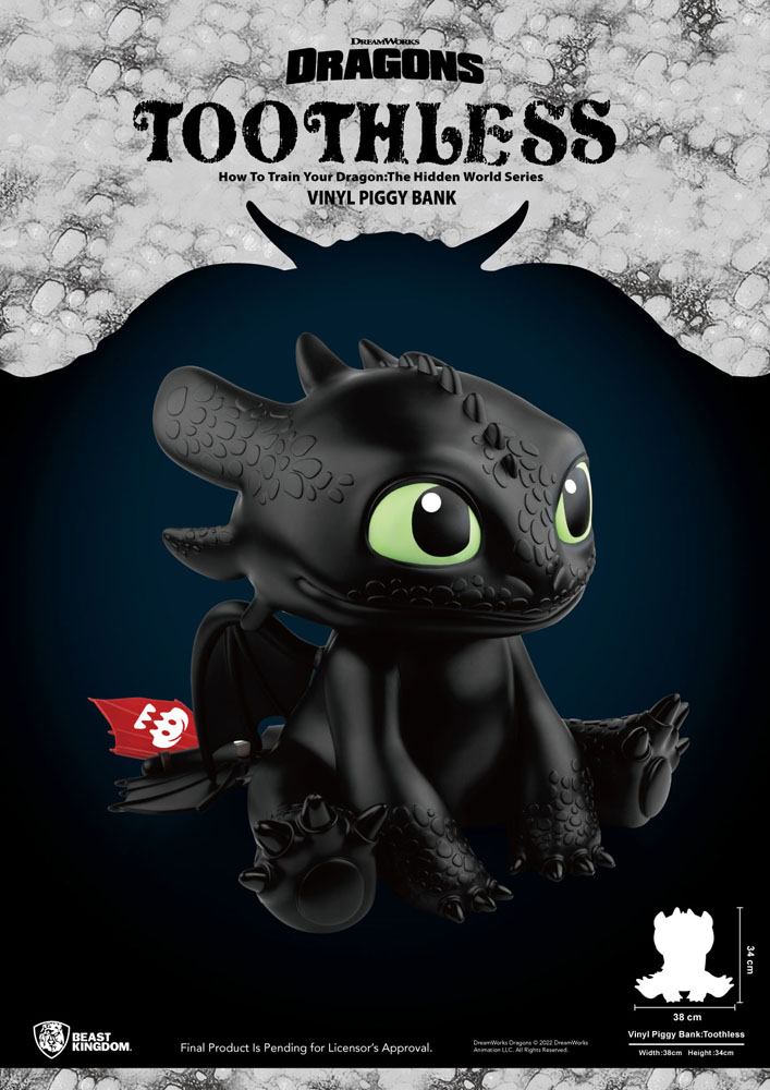 How To Train Your Dragon Piggy Vinyl Bank Toothless 30 cm