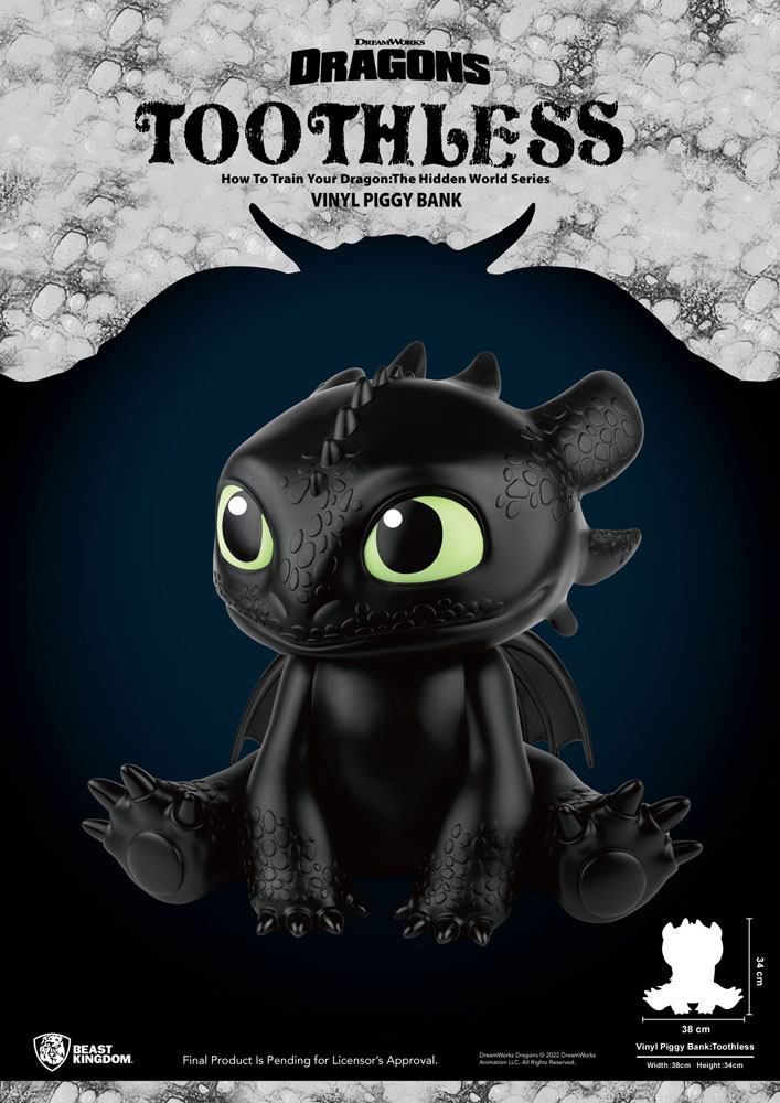 How To Train Your Dragon Piggy Vinyl Bank Toothless 30 cm