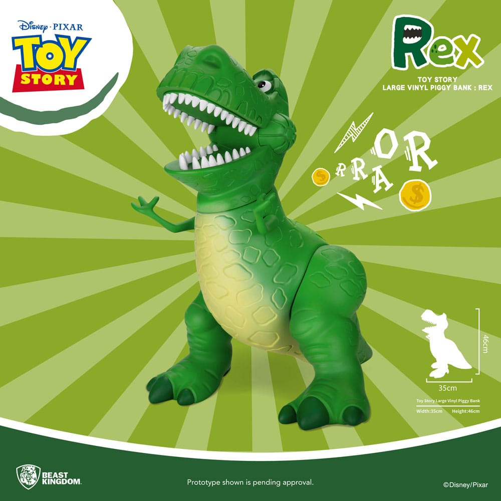 Toy Story Piggy Vinyl Bank Rex 46 cm