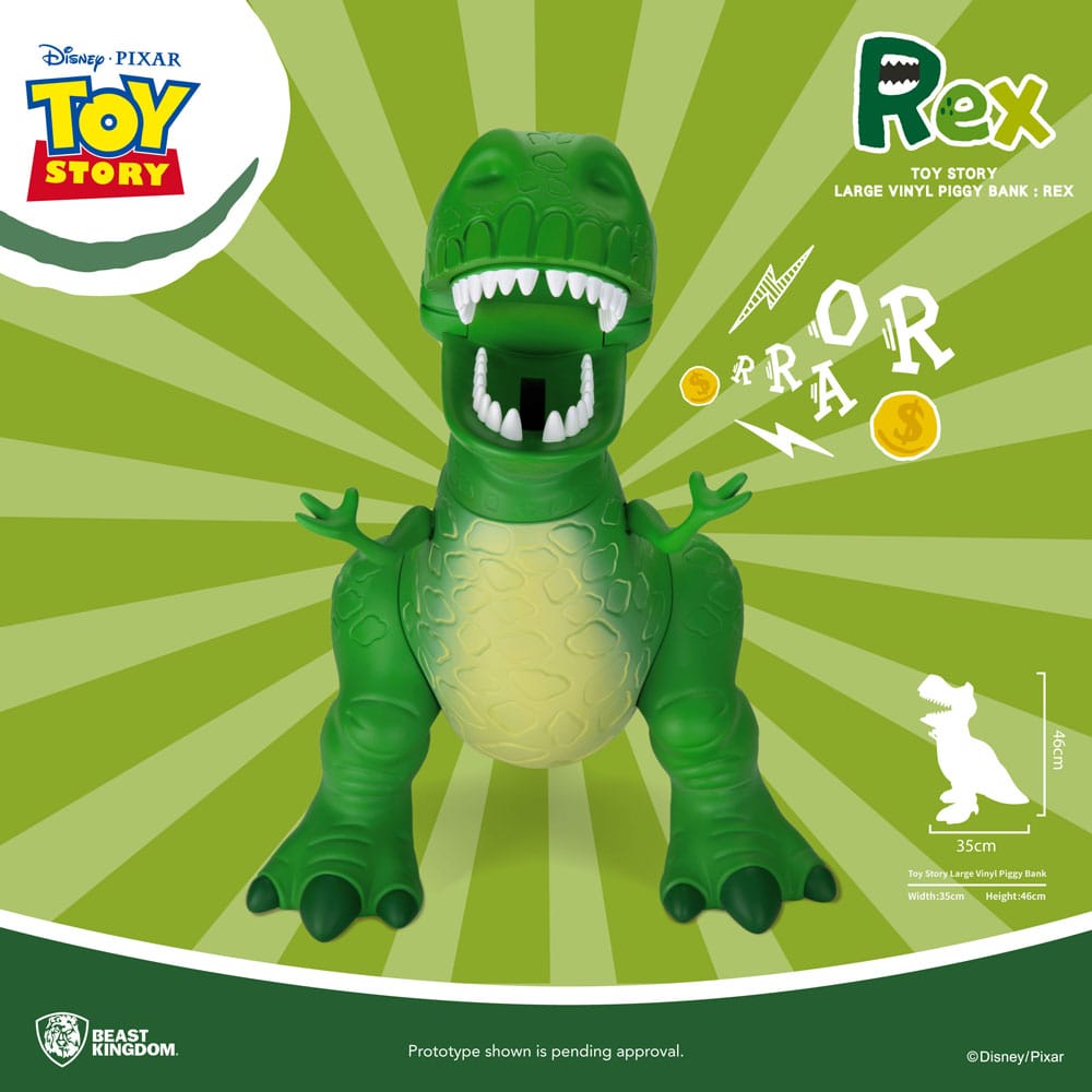 Toy Story Piggy Vinyl Bank Rex 46 cm