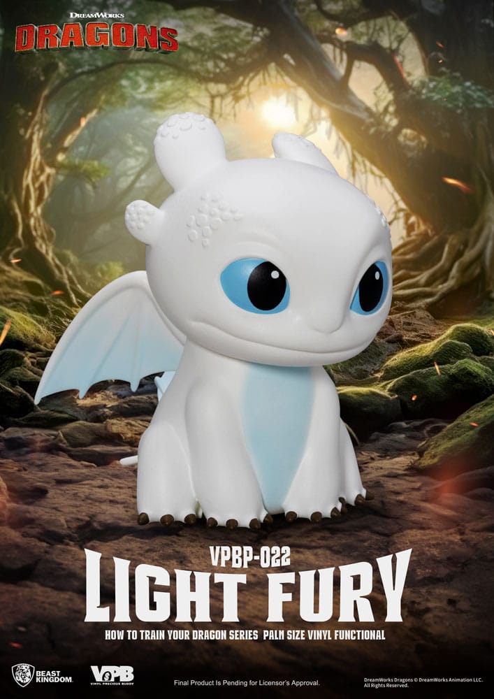 How To Train Your Dragon Piggy Vinyl Bank Light Fury 12 cm