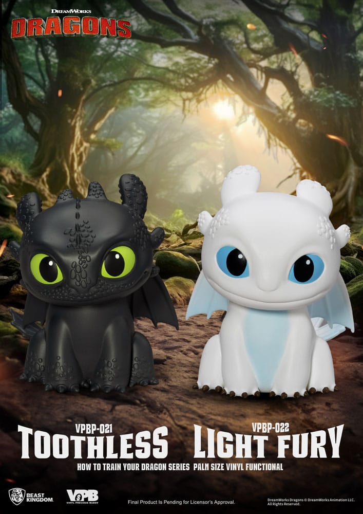 How To Train Your Dragon Piggy Vinyl Bank Light Fury 12 cm