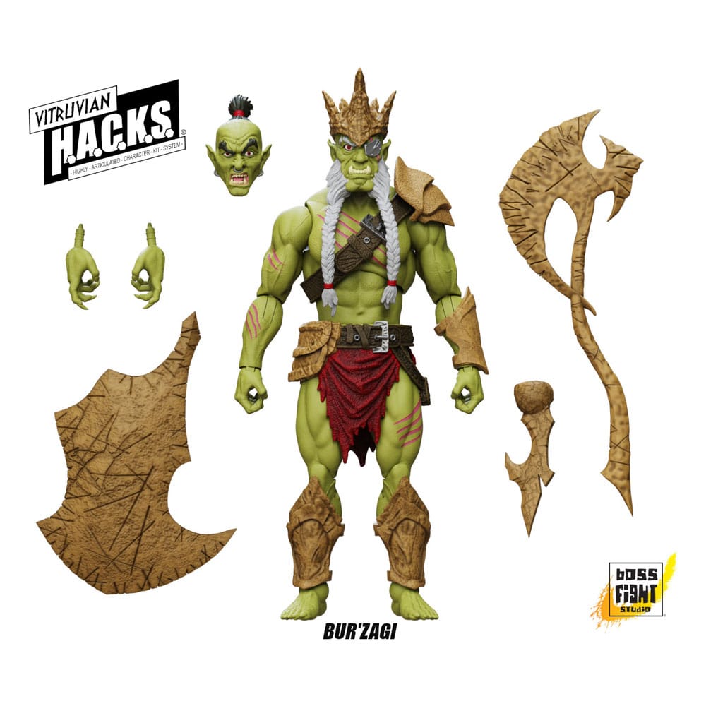 Vitruvian HACKS Action Figure Mighty Orc Sovran Bur'Zagi