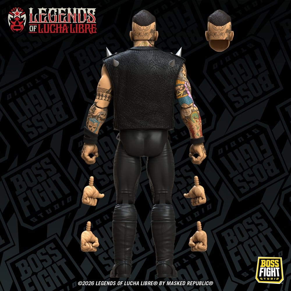 Legends of Lucha Libre Fanaticos Action Figure Vampiro Coffin Box Resurrected 15 cm