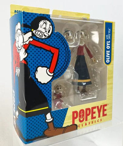 Popeye Action Figure Wave 01 Olive Oyl - Damaged packaging