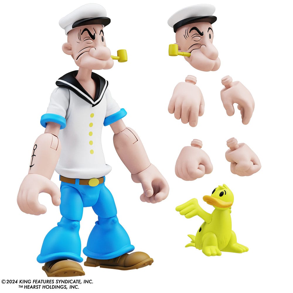 Popeye Action Figure Wave 03 Popeye 1st Appearance White Shirt