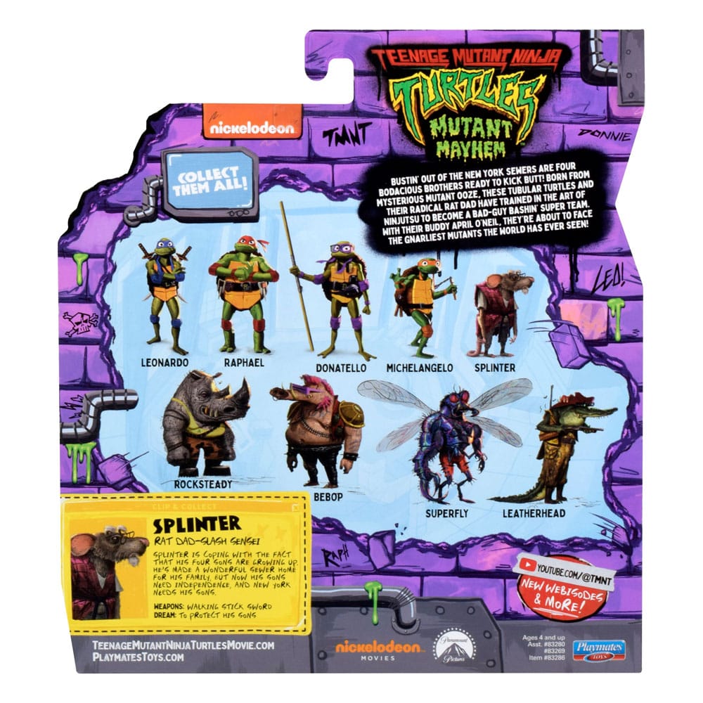 Teenage Mutant Ninja Turtles: Mutant Mayhem Action Figure Splinter 10 cm