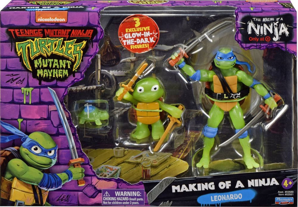Teenage Mutant Ninja Turtles: Mutant Mayhem Action Figure 3-Pack Leonardo Evolution 10 cm - Damaged packaging