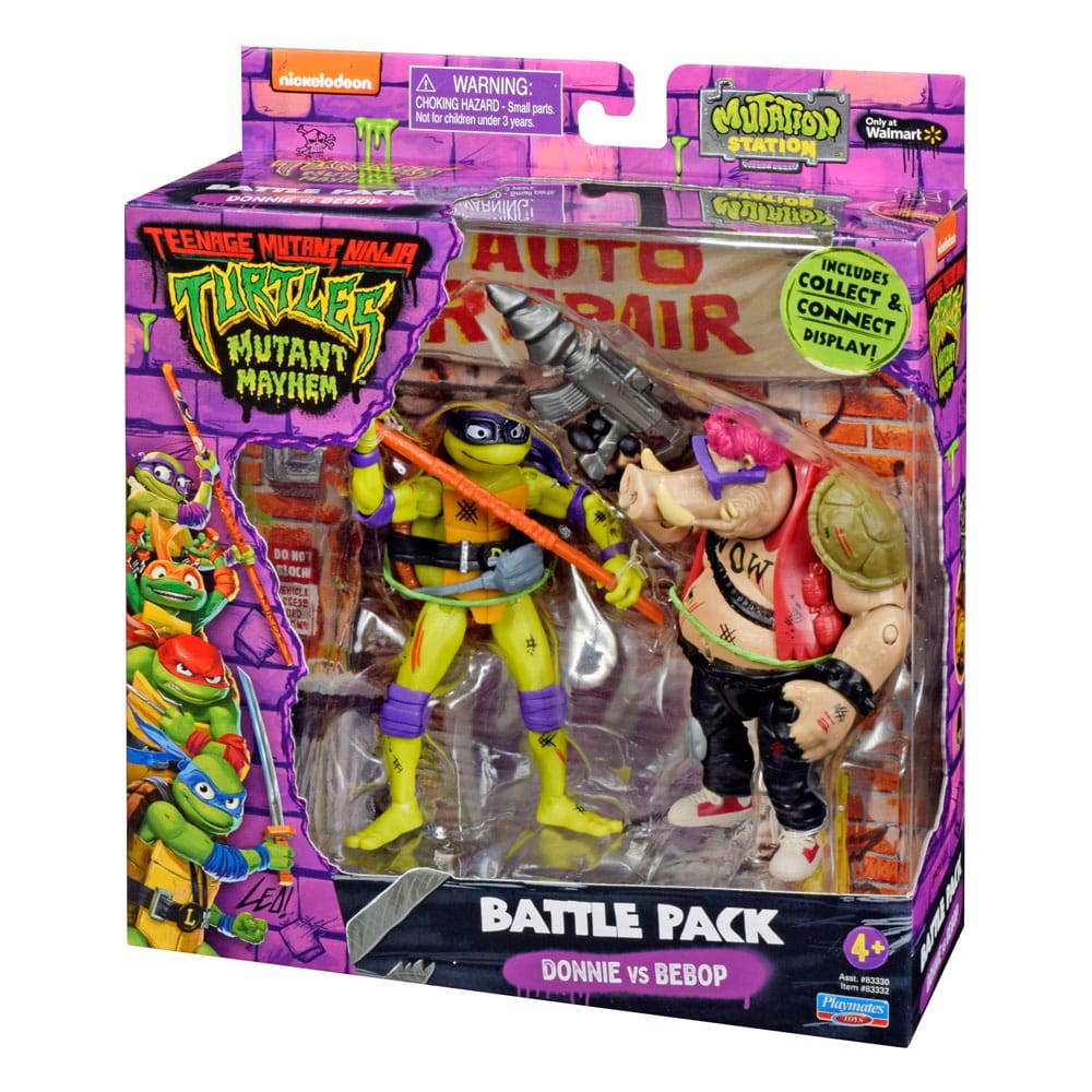 Teenage Mutant Ninja Turtles Action Figures Donatello vs. Bebop 11cm