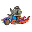 Teenage Mutant Ninja Turtles Action Figure with Vehicle Rocksteady & Chopper 12 cm