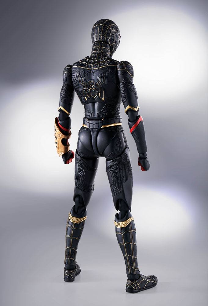 Spider-Man: No Way Home S.H. Figuarts Action Figure Spider-Man Black & Gold Suit (Special Set) 15 cm