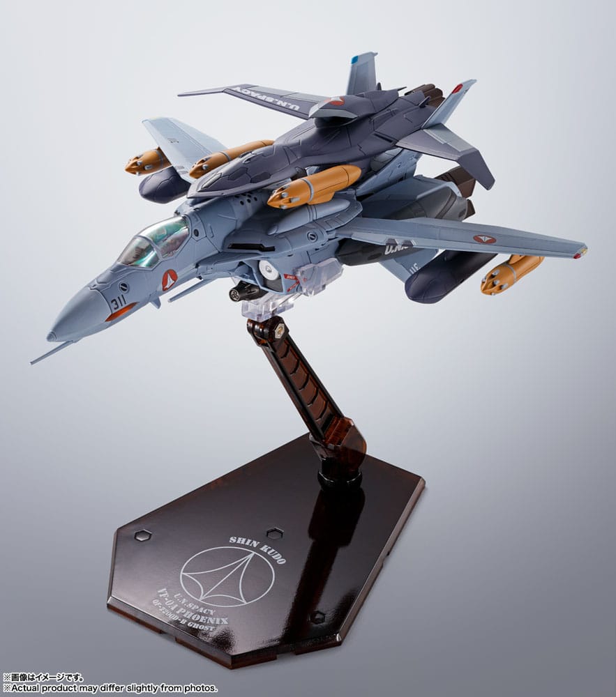 Macross Zero Hi-Metal R Action Figure VF-0A Phoenix (Shin Kudo Use) & QF-2200D-B Ghost 30 cm