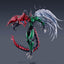 Yu-Gi-Oh! S.H. MonsterArts Action Figure Elemental Hero Flame Wingman 19 cm