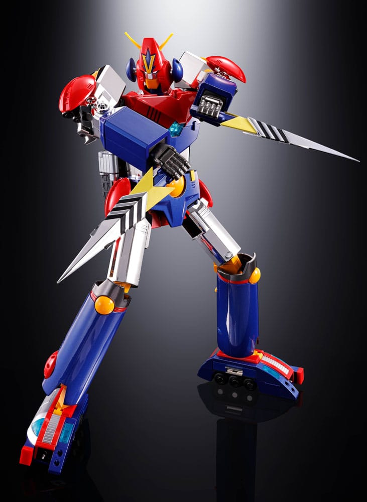 Super Electromagnetic Machine Voltes V Soul of Chogokin Diecast Action Figure GX50-SP Com-Battler V Chogokin 50th Anniversary Ver. 25 cm