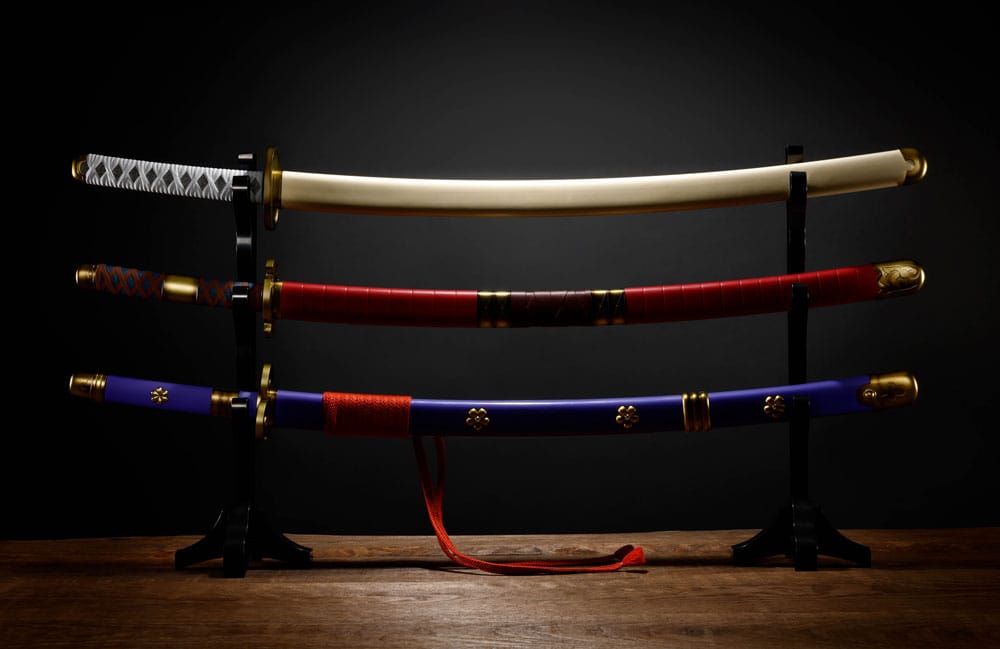 One Piece Proplica Replicas 1/1 Roronoa Zoro Three Sword Style Swords Set 95 cm  - Damaged packaging