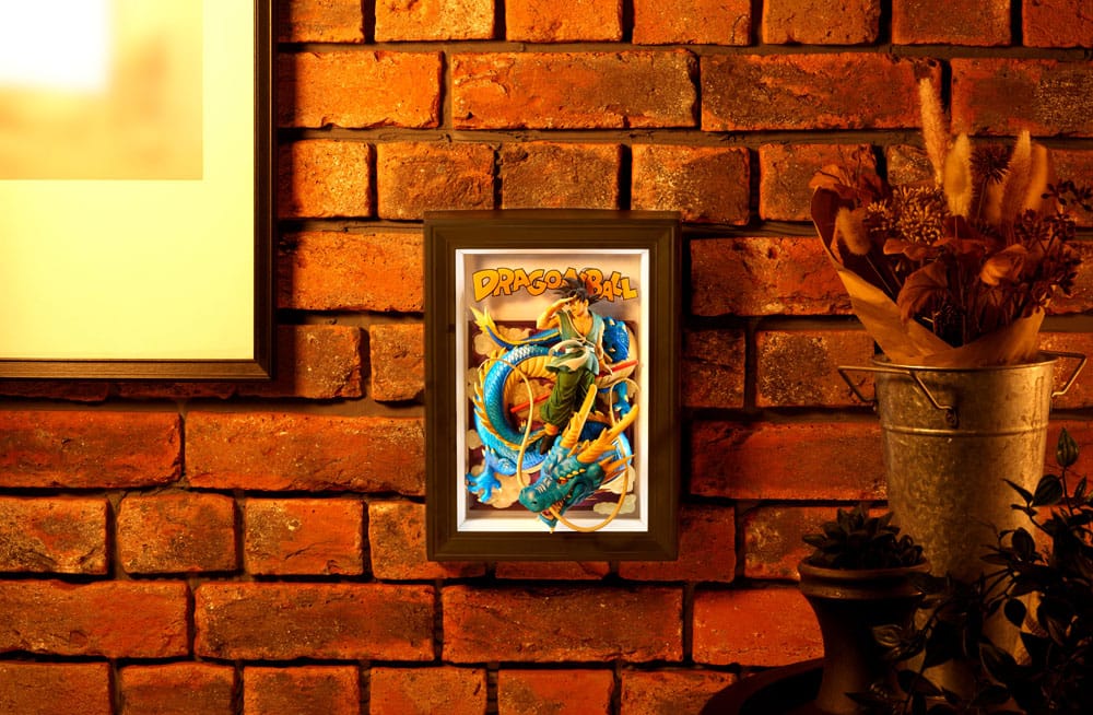 Dragon Ball Z Tamashii Art 3D Relief Picture Son Goku &amp; Dragon 27 cm