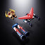 Dino Mech Gaiking Chogokin Action Figure Daikumaryu & Gaiking 20 cm