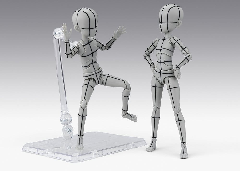 S.H.Figuarts Action Figure Body-Kun -Ken Sugimori- Edition -Wireframe- (Gray Color Ver.) 13 cm