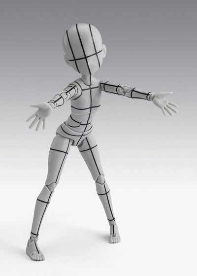 S.H.Figuarts Action Figure Body-Chan -Ken Sugimori- Edition -Wireframe- (Gray Color Ver.) 13 cm