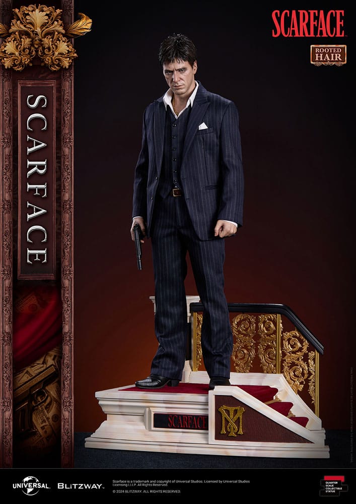 Scarface Superb Scale Statue 1/4 Tony Montana (Rooted Hair Version) 53 cm